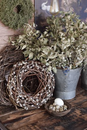 Weidekätzchen Kranz Weidekranz Osterkranz Weiden Kranz Fertigkranz gebunden im Mrs Greenery Shop bestellen