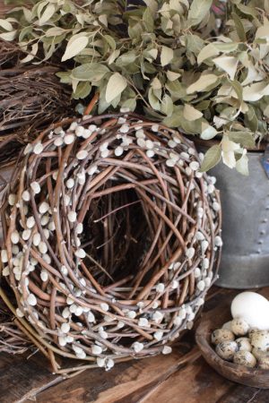 Weidekätzchen Kranz Weidekranz Osterkranz Weiden Kranz Fertigkranz gebunden im Mrs Greenery Shop bestellen