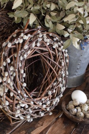 Weidekätzchen Kranz Weidekranz Osterkranz Weiden Kranz Fertigkranz gebunden im Mrs Greenery Shop bestellen