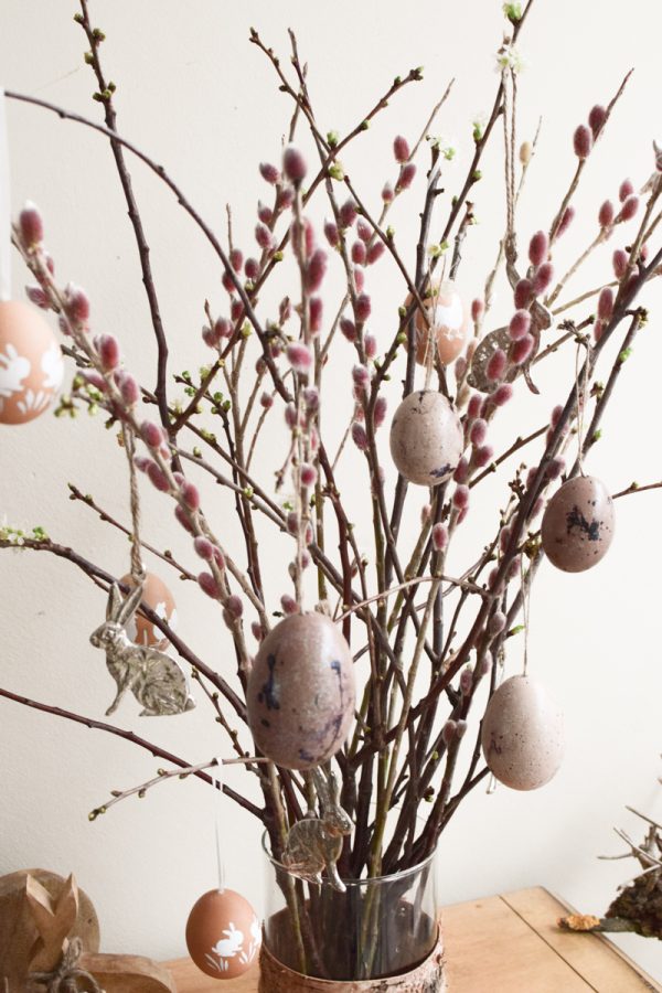 Weidekätzchen Salix pastell rosa pink Frühlingsdeko Osterdeko Kranz Strauß im Mrs Greenery Shop bestellen kaufen