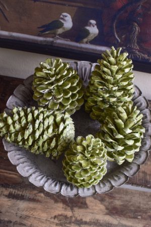 Gewachste Zapfen in grün. Wachszapfen für deine Weihnachtsdeko Weihnachtszapfen Adventszapfen. Weihnachten natürlich dekorieren, Mrs Greenery Shop bestellen