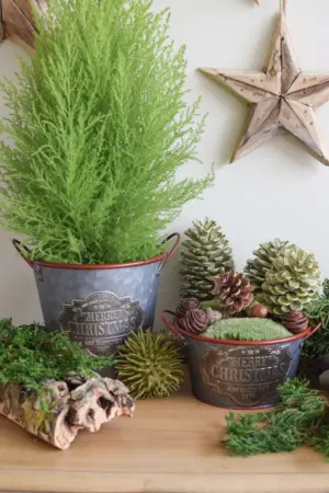 Zinktopf Merry Christmas