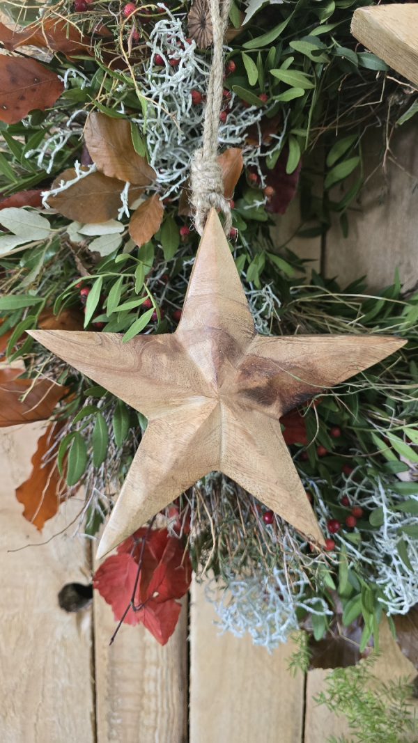 Holzstern Stern aus Holz Holzanhänger Weihnachten Weihnachtsdeko Adventsdeko Mrs Greenery kaufen Bestellen