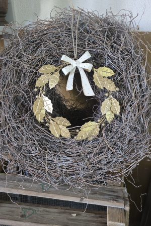 kranzanhänger metallkranz schleife blätter weihnachten advent im mrs greenery shop kaufen bestellen