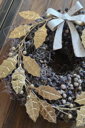 kranzanhänger metallkranz schleife blätter weihnachten advent im mrs greenery shop kaufen bestellen