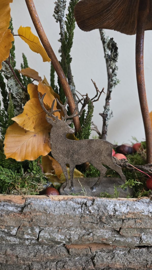 hirsch metallhirsch metalldeko weihnachtsdeko winterdeko im mrs greenery shop bestellen kaufen