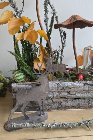 hirsch metallhirsch metalldeko weihnachtsdeko winterdeko im mrs greenery shop bestellen kaufen