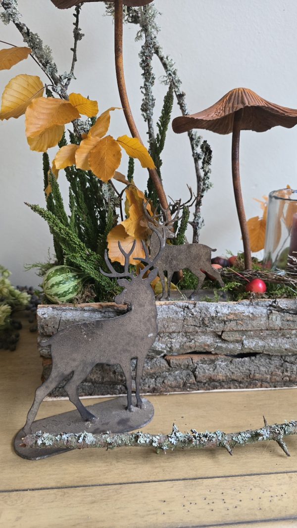 hirsch metallhirsch metalldeko weihnachtsdeko winterdeko im mrs greenery shop bestellen kaufen