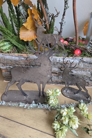 hirsch metallhirsch metalldeko weihnachtsdeko winterdeko im mrs greenery shop bestellen kaufen