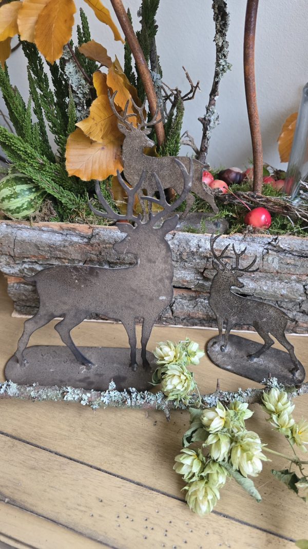 hirsch metallhirsch metalldeko weihnachtsdeko winterdeko im mrs greenery shop bestellen kaufen