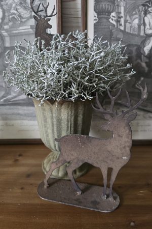 hirsch metallhirsch metalldeko weihnachtsdeko winterdeko im mrs greenery shop bestellen kaufen