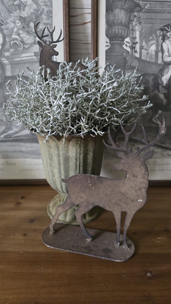 hirsch metallhirsch metalldeko weihnachtsdeko winterdeko im mrs greenery shop bestellen kaufen