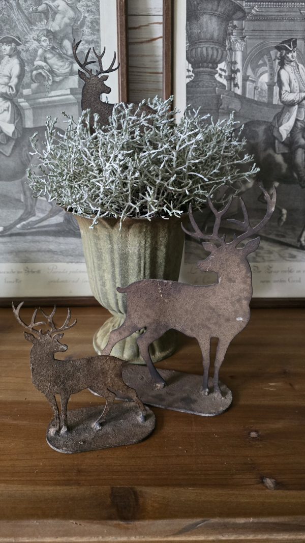 hirsch metallhirsch metalldeko weihnachtsdeko winterdeko im mrs greenery shop bestellen kaufen