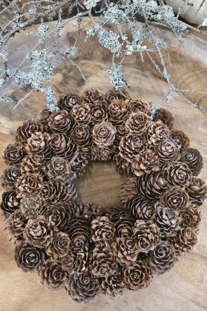 Zapfenkranz mini Winterkranz Weihnachtskranz Herbstkranz Kränze im Mrs greenery shop bestellen kaufen