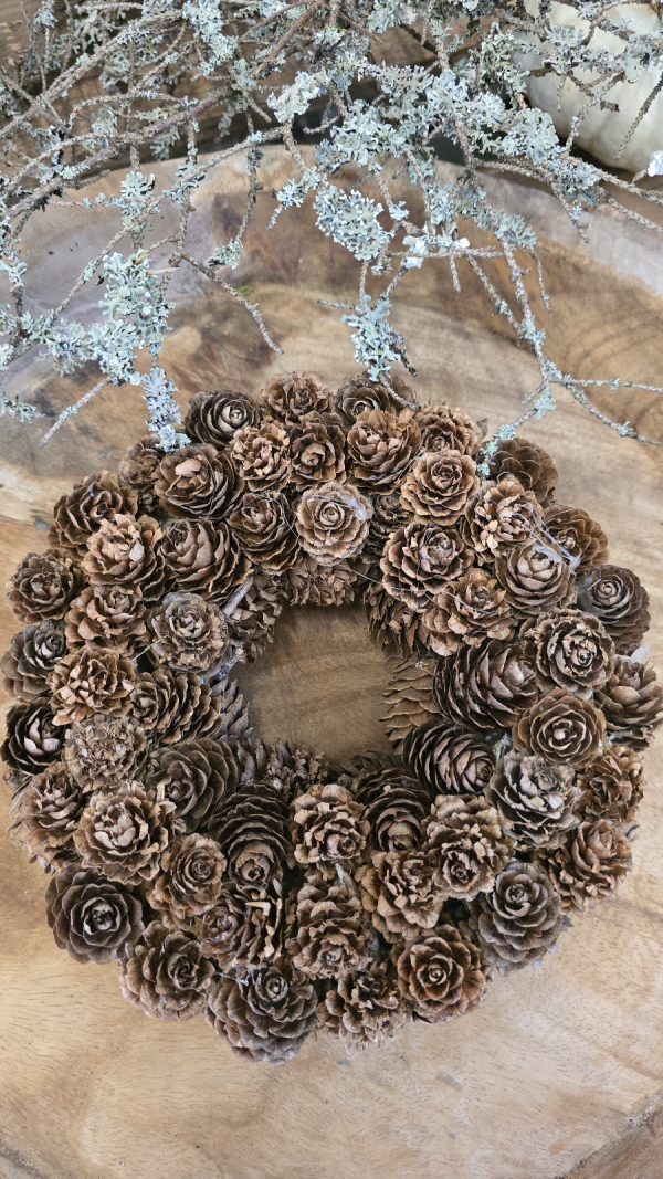 Zapfenkranz mini Winterkranz Weihnachtskranz Herbstkranz Kränze im Mrs greenery shop bestellen kaufen