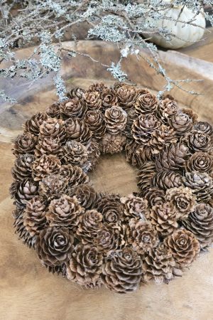 Zapfenkranz mini Winterkranz Weihnachtskranz Herbstkranz Kränze im Mrs greenery shop bestellen kaufen