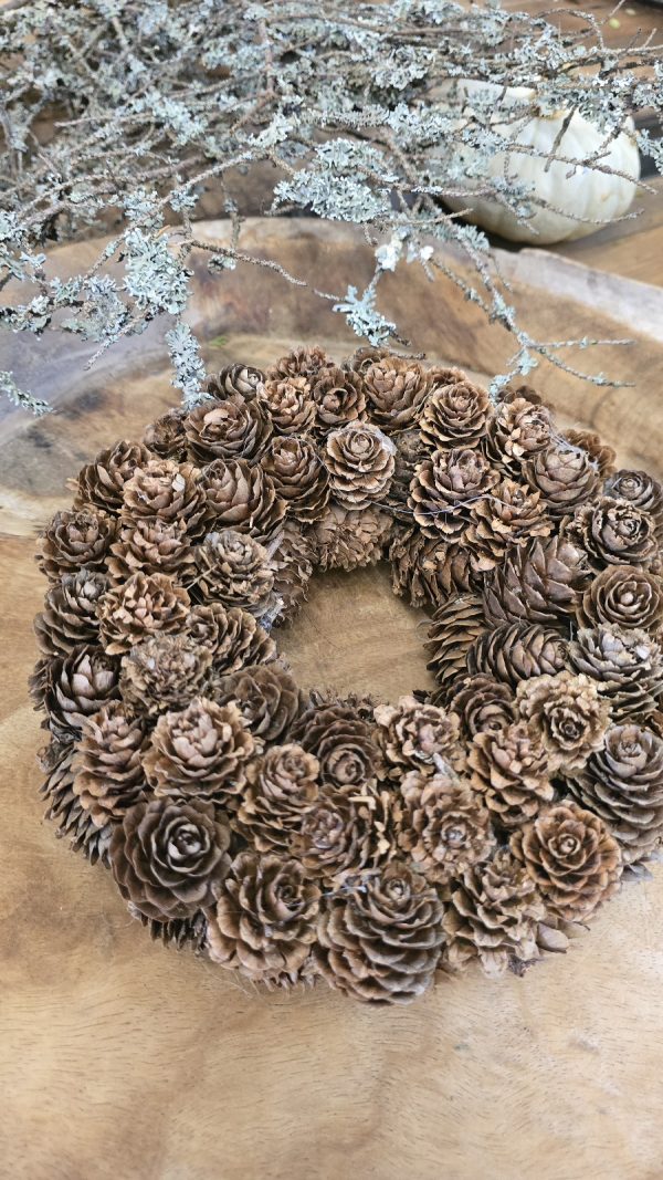 Zapfenkranz mini Winterkranz Weihnachtskranz Herbstkranz Kränze im Mrs greenery shop bestellen kaufen