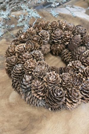 Zapfenkranz mini Winterkranz Weihnachtskranz Herbstkranz Kränze im Mrs greenery shop bestellen kaufen