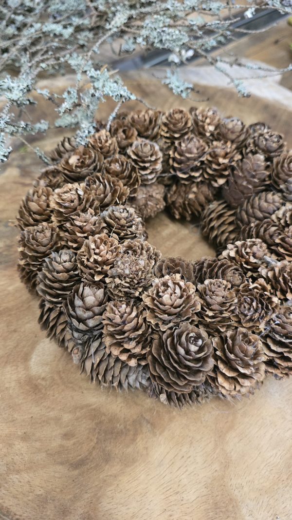 Zapfenkranz mini Winterkranz Weihnachtskranz Herbstkranz Kränze im Mrs greenery shop bestellen kaufen