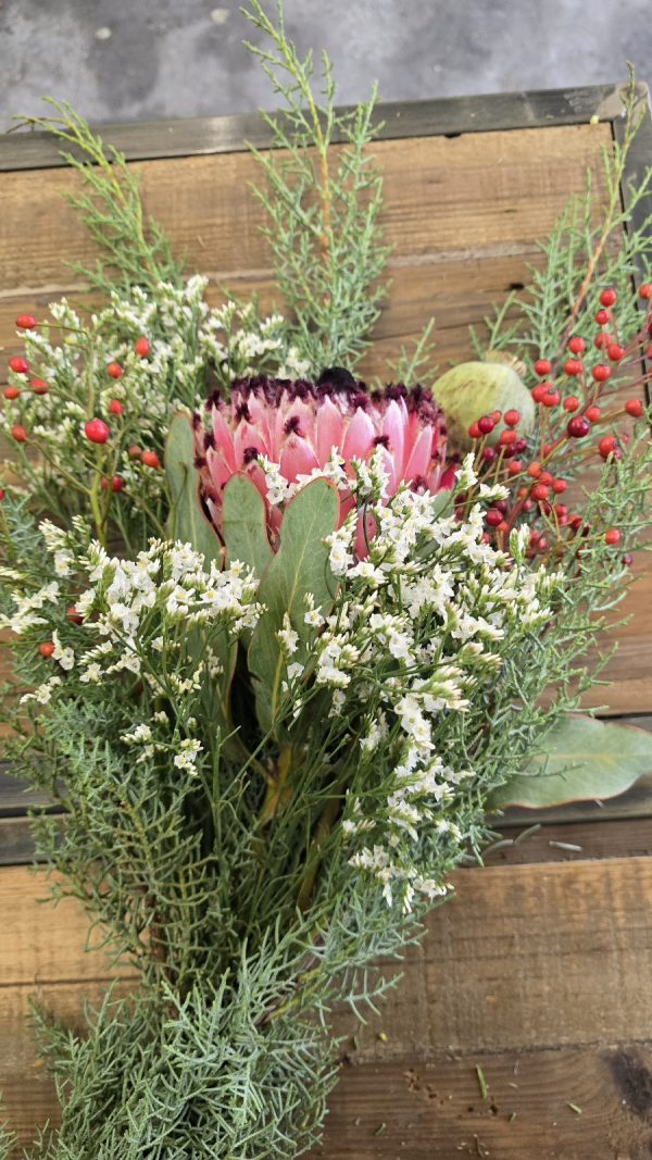 Blumenstrauß Strauss Protea haltbar DIY im Mrs greenery shop bestellen kaufen