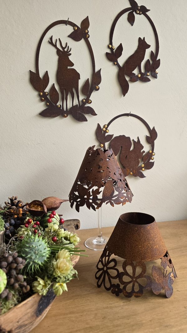 Rostschirm Schirm Weinglas Rostdeko Deko Metalldeko im Mrs Greenery Shop bestellen kaufen