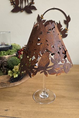 Rostschirm Schirm Weinglas Rostdeko Deko Metalldeko im Mrs Greenery Shop bestellen kaufen