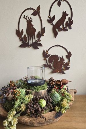 Rosttiere Wanddeko Rostdeko Deko Winterdeko weihnachtsdeko Metalldeko im Mrs Greenery Shop bestellen kaufen