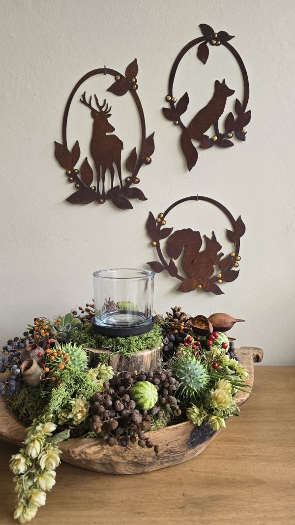 Rosttiere Wanddeko Rostdeko Deko Winterdeko weihnachtsdeko Metalldeko im Mrs Greenery Shop bestellen kaufen