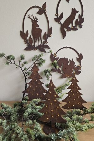 Rostdeko Deko rosttanne Winterdeko weihnachtsdeko Metalldeko im Mrs Greenery Shop bestellen kaufen