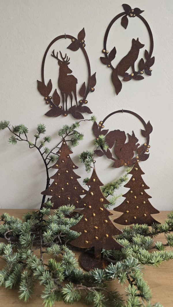 Rostdeko Deko rosttanne Winterdeko weihnachtsdeko Metalldeko im Mrs Greenery Shop bestellen kaufen