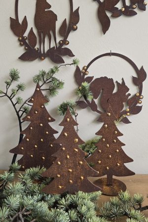 Rostdeko Deko rosttanne Winterdeko weihnachtsdeko Metalldeko im Mrs Greenery Shop bestellen kaufen