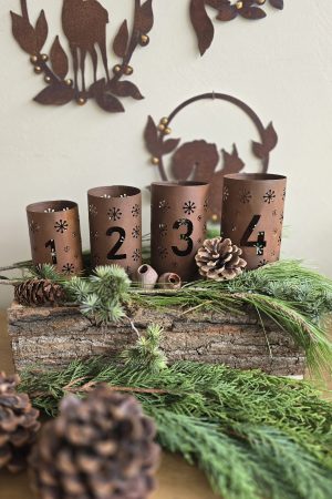 Adventsdeko Advent Rostdeko Deko rosttanne Winterdeko weihnachtsdeko Metalldeko im Mrs Greenery Shop bestellen kaufen