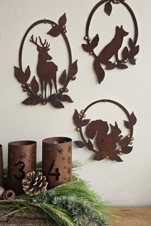 Rosttiere Wanddeko Rostdeko Deko Winterdeko weihnachtsdeko Metalldeko im Mrs Greenery Shop bestellen kaufen