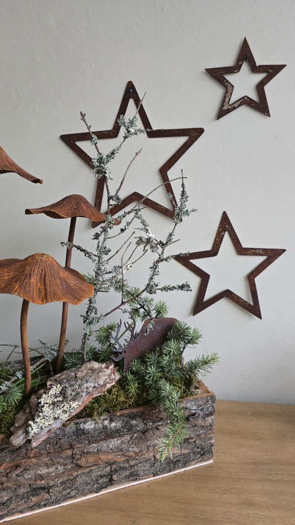 roststern Stern Rostiger Stern Adventsdeko winterdeko Weihnachtsdeko Rostdeko Sterne im Mrs Greenery Shop kaufen