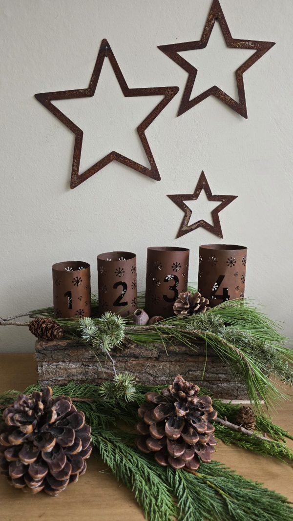 roststern Stern Rostiger Stern Adventsdeko winterdeko Weihnachtsdeko Rostdeko Sterne im Mrs Greenery Shop kaufen