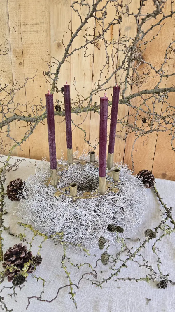 Metall-Adventsring für 8 Kerzen
