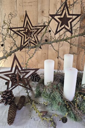 Sterne Stern zum Haengen Roststern Metallstern Dekostern Weihnachtsstern im Mrs Greenery Shop bestellen kaufen
