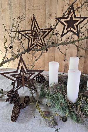 Sterne Stern zum Haengen Roststern Metallstern Dekostern Weihnachtsstern im Mrs Greenery Shop bestellen kaufen