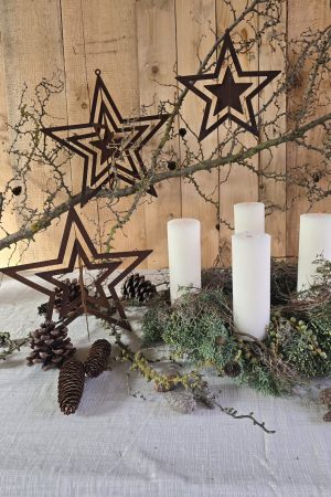 Sterne Stern zum Haengen Roststern Metallstern Dekostern Weihnachtsstern im Mrs Greenery Shop bestellen kaufen