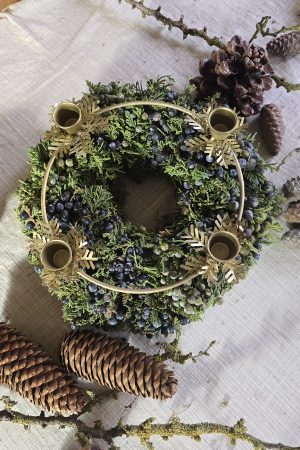 adventskranz adventskerzenhalter adventsring adventdeko kerzendeko im mrs greenery shop bestellen kaufen metallring adventsring