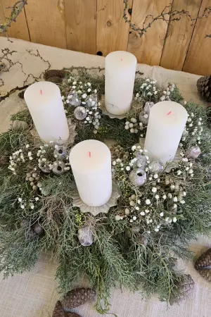 Kreativ-Set: Mrs Greenery Adventskranz Zypressenzauber