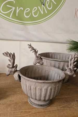Schale mit Hirsch Dekoschale Hirschköpfe Metallschale im Mrs Greenery shop bestellen kaufen
