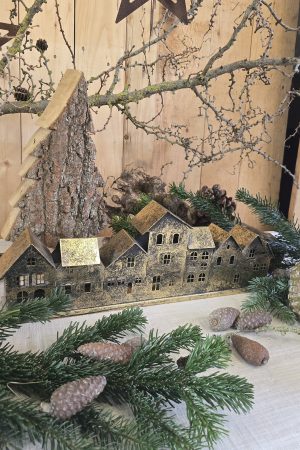 windlicht häuser winterdeko lichthaus lichtäuser weihnachtsdeko gold im Mrs Greenery Shop bestellen kaufen