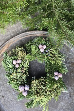 tannenkranz kranz winterkranz weihnachtskranz nordmann nobilis asparagus grün fertigkranz fertig gebunden im mrs greenery shop bestellen kaufen
