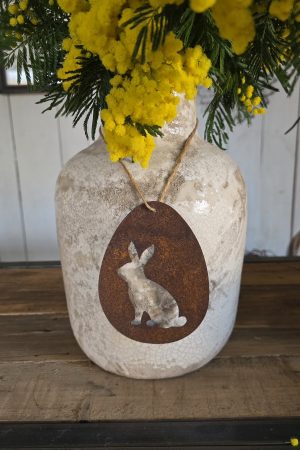 Osterdeko rostdeko Hasendeko Anhänger Rost Ostern im Mrs Greenery Shop bestellen kaufen