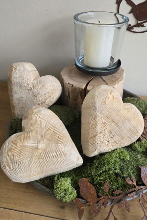 Holzherz Herz aus Holz Pappelholz Muttertag Valentinstag Dekoherz Naturherz im Mrs Greenery Shop bestellen kaufen