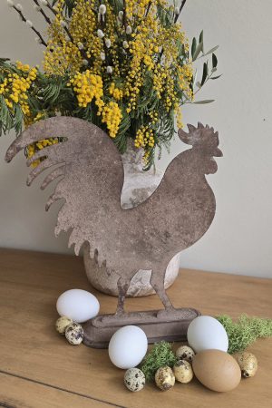 metallhahn Hahn Deko Osterdeko Küchendeko Metalldeko Ostern im Mrs Greenery Shop bestellen kaufen