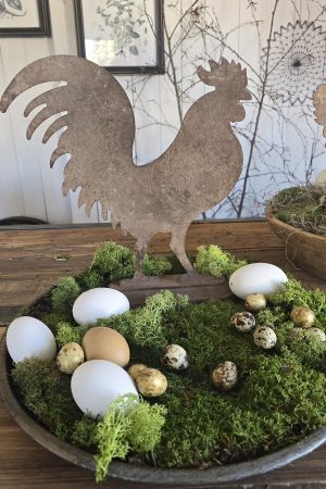 metallhahn metallhuhn Huhn Henne Hahn Deko Osterdeko Küchendeko Metalldeko Ostern im Mrs Greenery Shop bestellen kaufen