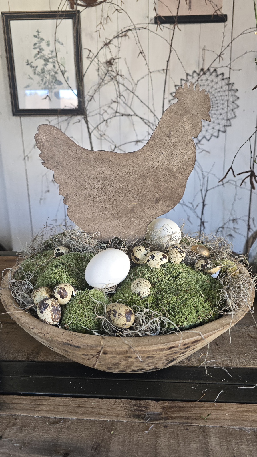 metallhahn metallhuhn Huhn Henne Hahn Deko Osterdeko Küchendeko Metalldeko Ostern im Mrs Greenery Shop bestellen kaufen