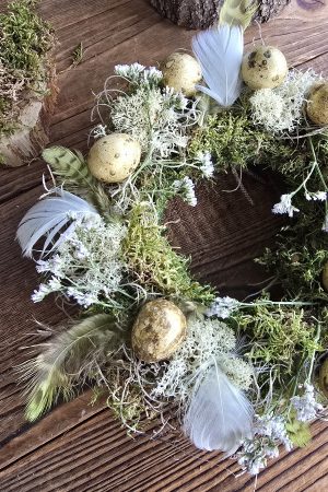 osterkranz eierkranz osterdeko kranz trockenblumenkranz kränze im mrs greenery shop bestellen kaufen